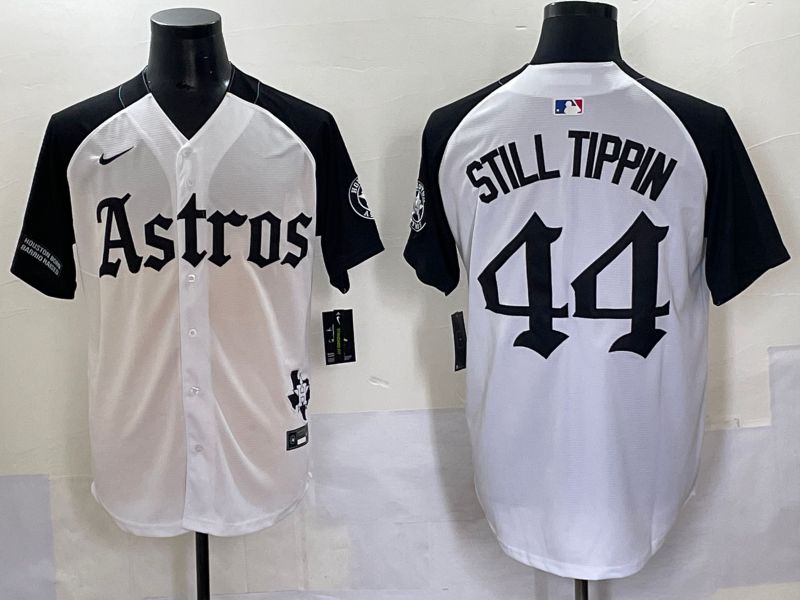Men 2025 Houston Astros #44 Still Tippin White Black Five generations Joint Name Nike MLB Jersey style 11